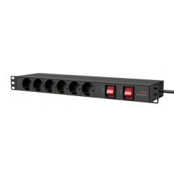 CAYMON PSR269GS/B 19" power distribution unit - German 6 x front sockets + 9 x rear sockets - D